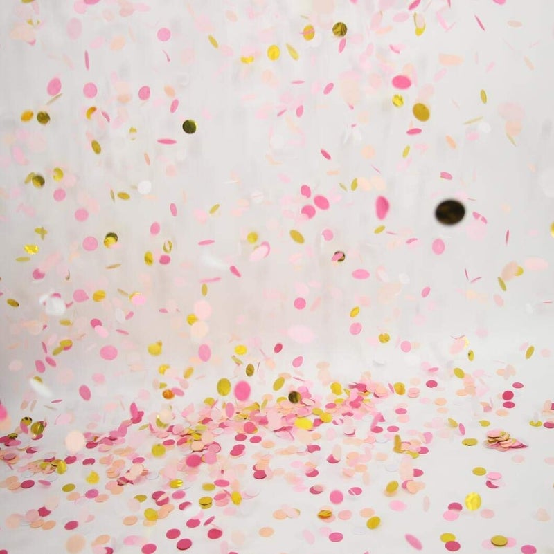 JHere Small Circle Confetti for Party Decor 10mm - Pack of 20 Grams - Pink Gold - Image 4
